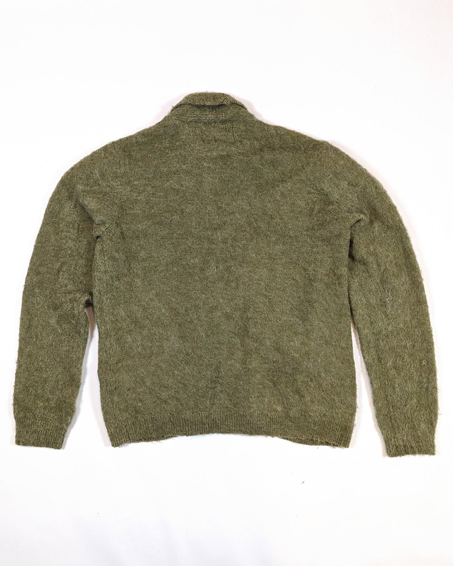 CARDIGAN IN GREEN MOHAIR