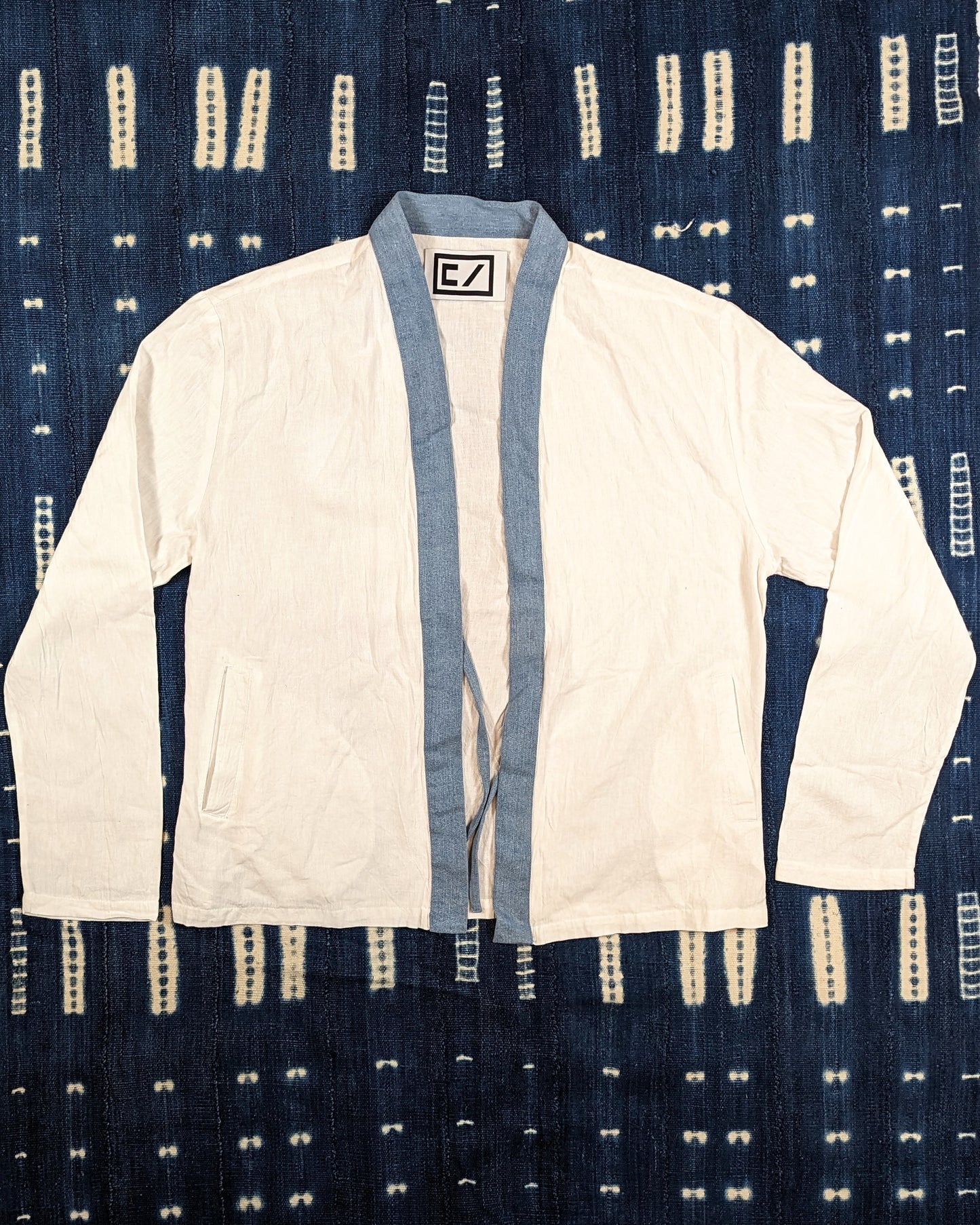 CARDIGAN SUMMER NORAGI IN WHITE COTTON