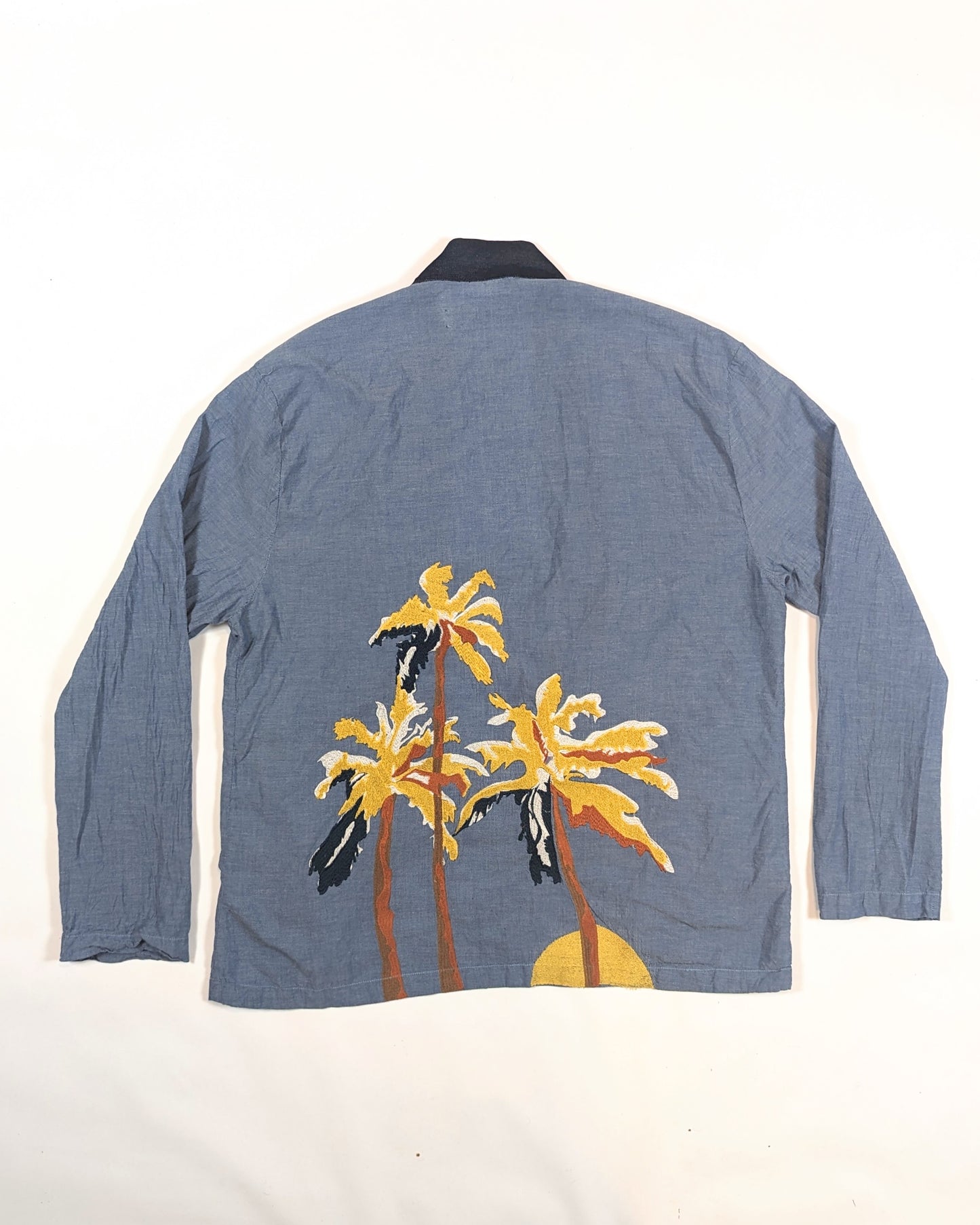 CARDIGAN SUMMER NORAGI WITH EMBROIDERED PALM TREES