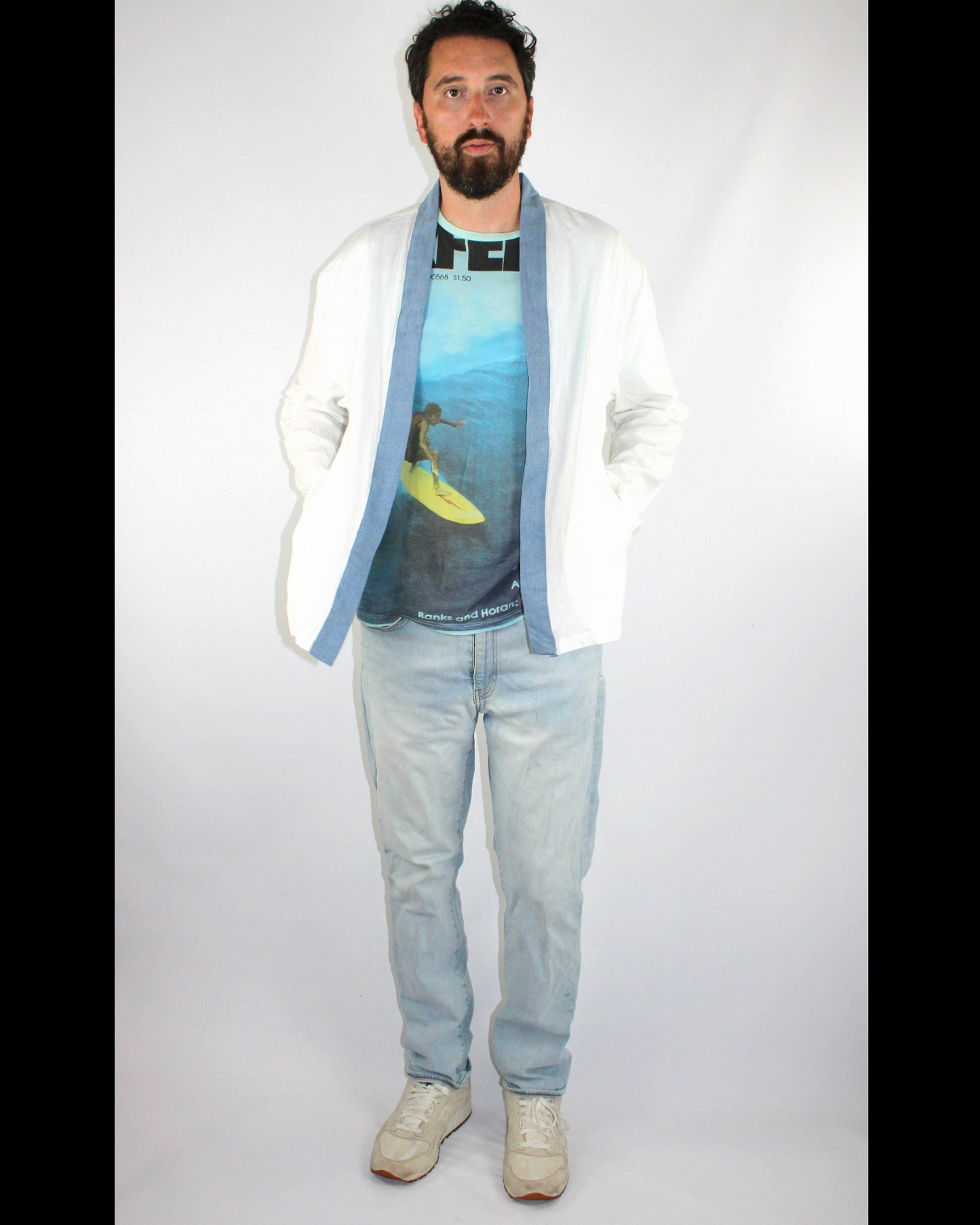 CARDIGAN SUMMER NORAGI IN WHITE COTTON