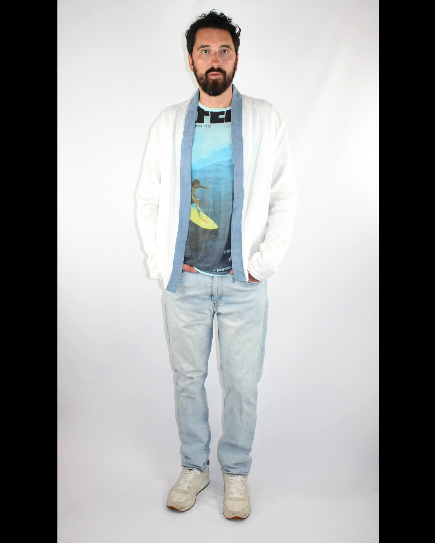 CARDIGAN SUMMER NORAGI IN WHITE COTTON